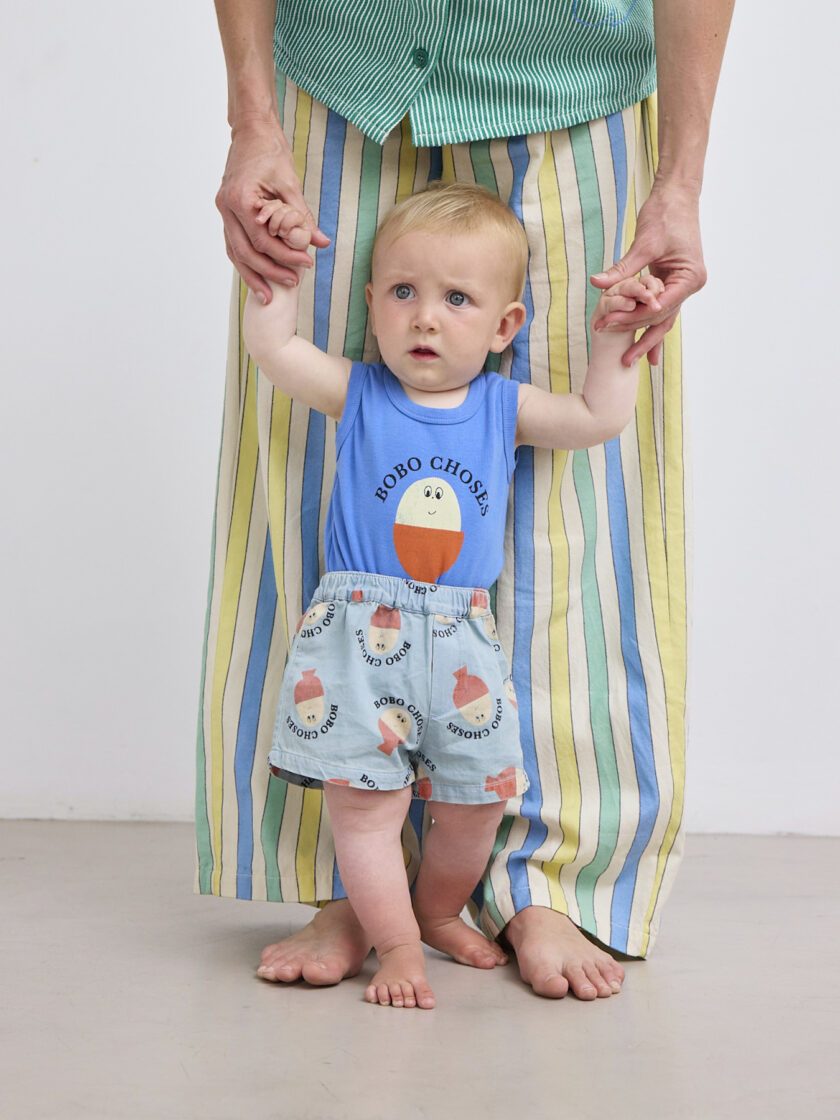 Baby Shorts Morning Egg All Over Denim, Bobo Choses – Bild 2