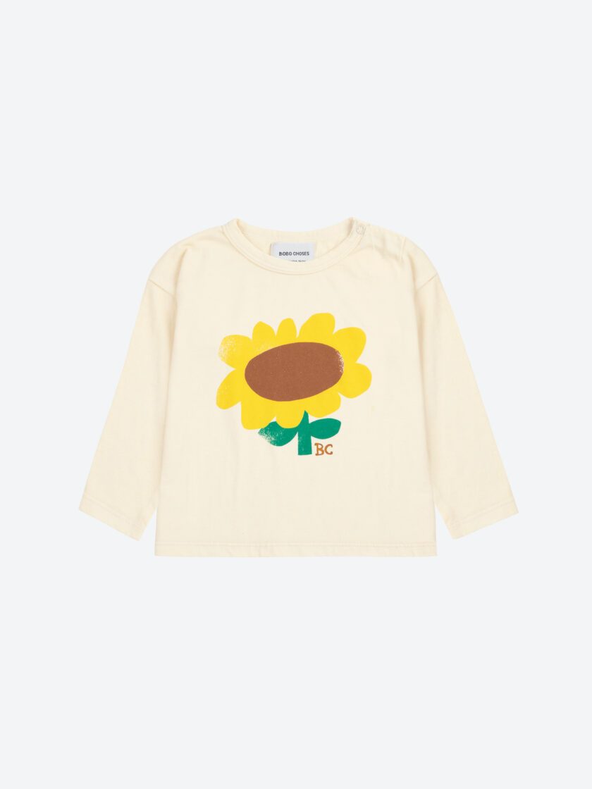 Baby T-Shirt Sunflower Offwhite, Bobo Choses