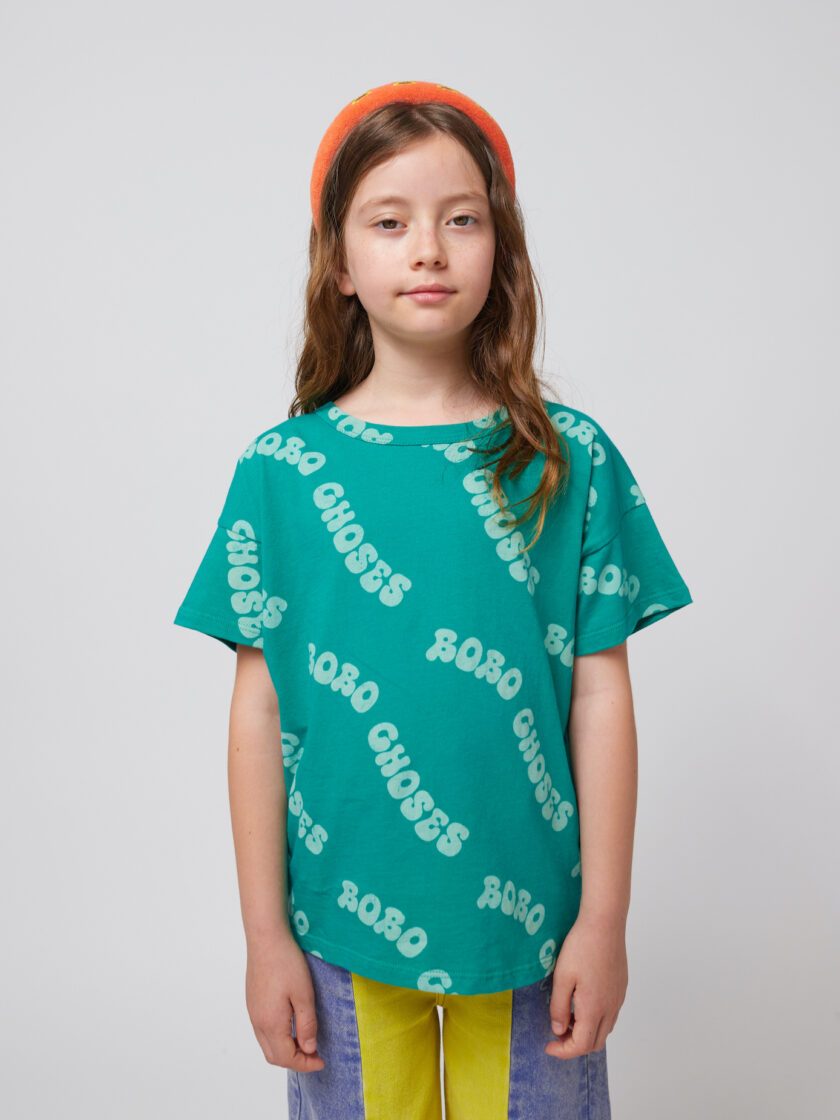 T-Shirt Wavy BC All Over Green, Bobo Choses – Bild 3