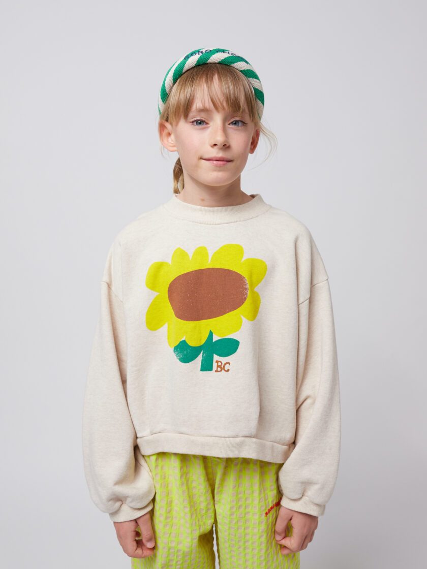 Sweater Cropped Sunflower, Bobo Choses