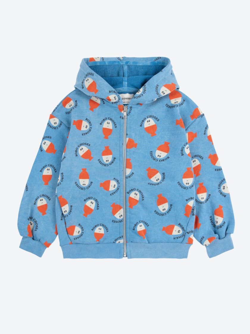 Zipp-Hoodie Morning Egg All Over, Bobo Choses