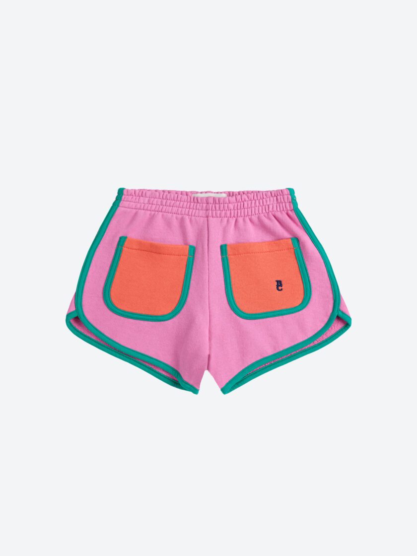 Shorts Pink Color Block, Bobo Choses