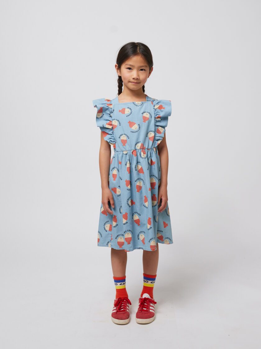 Kleid Morning Egg All Over Ruffle, Bobo Choses