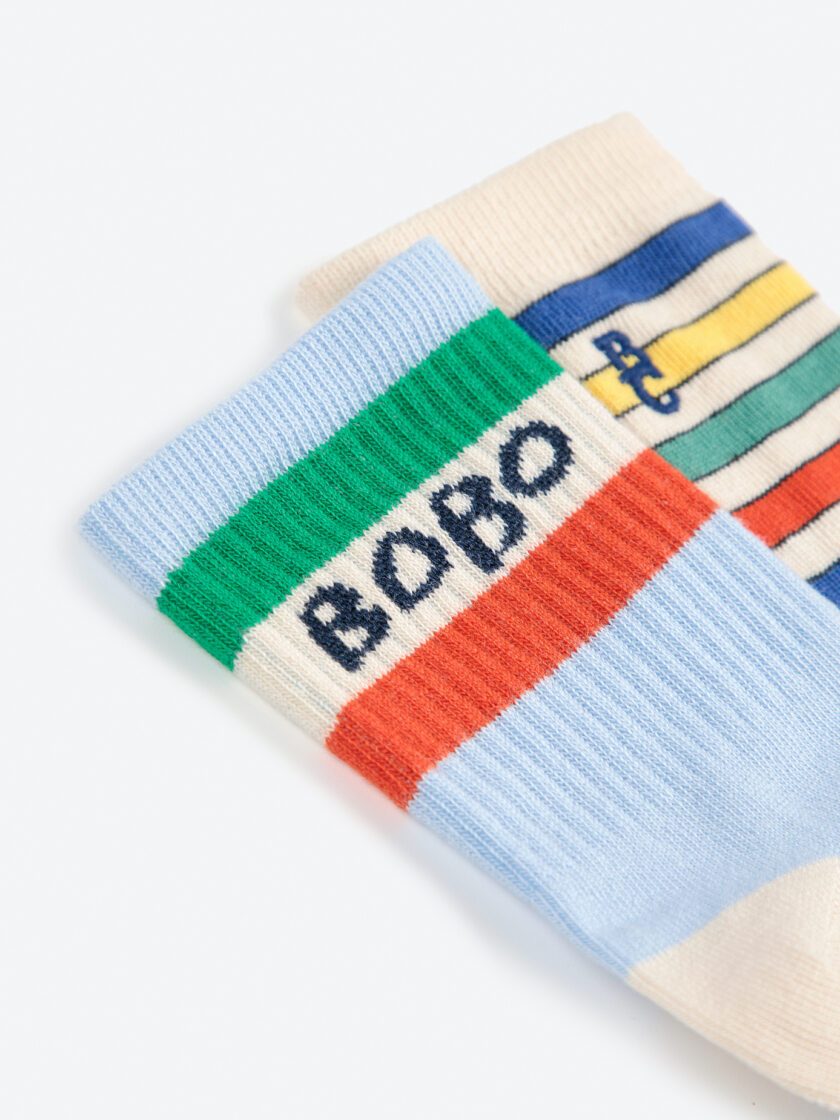 Socken 2er BC Stripes, Bobo Choses