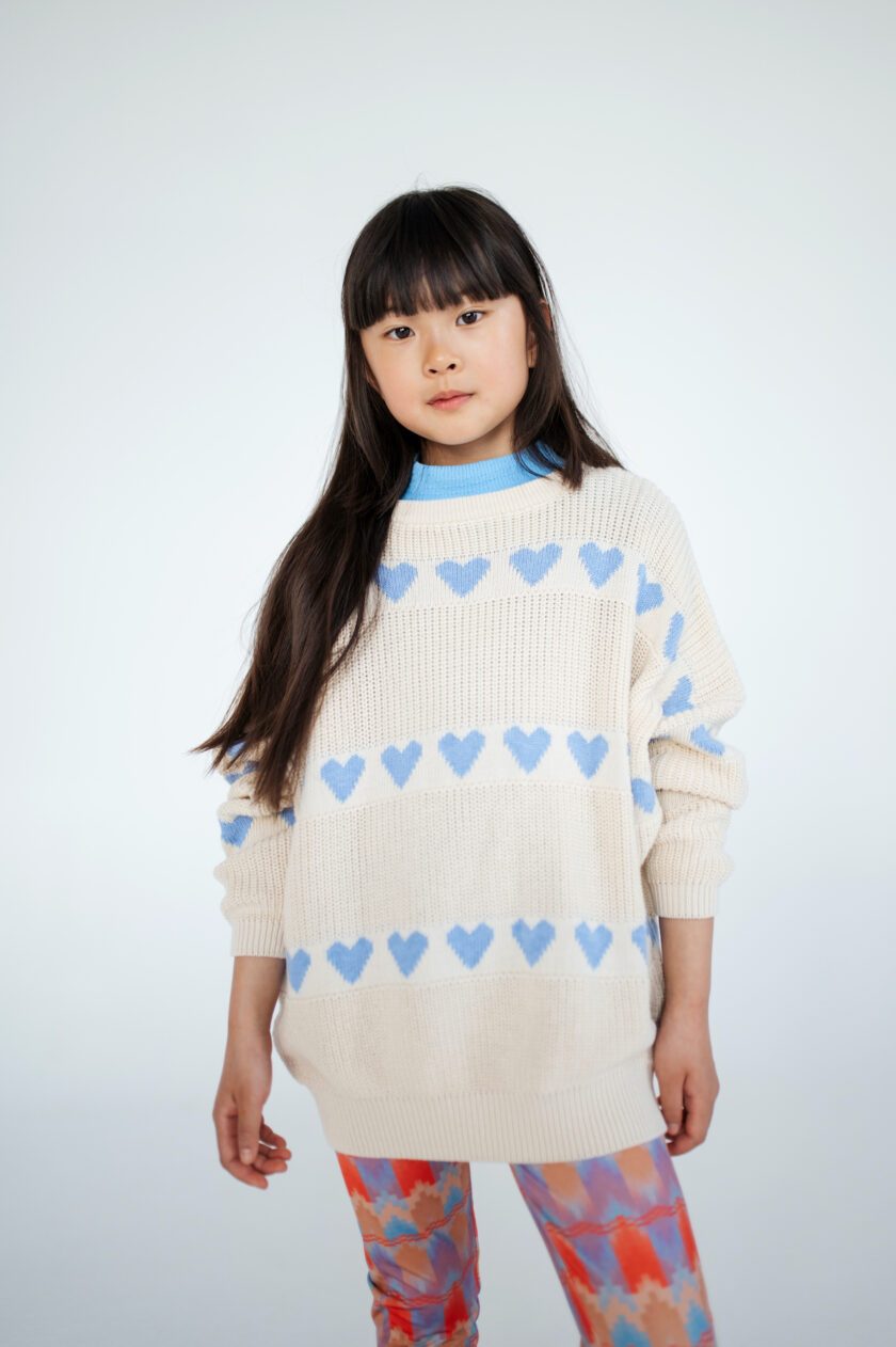 Strickpulli Summer Day Blue Hearts, Repose AMS – Bild 3