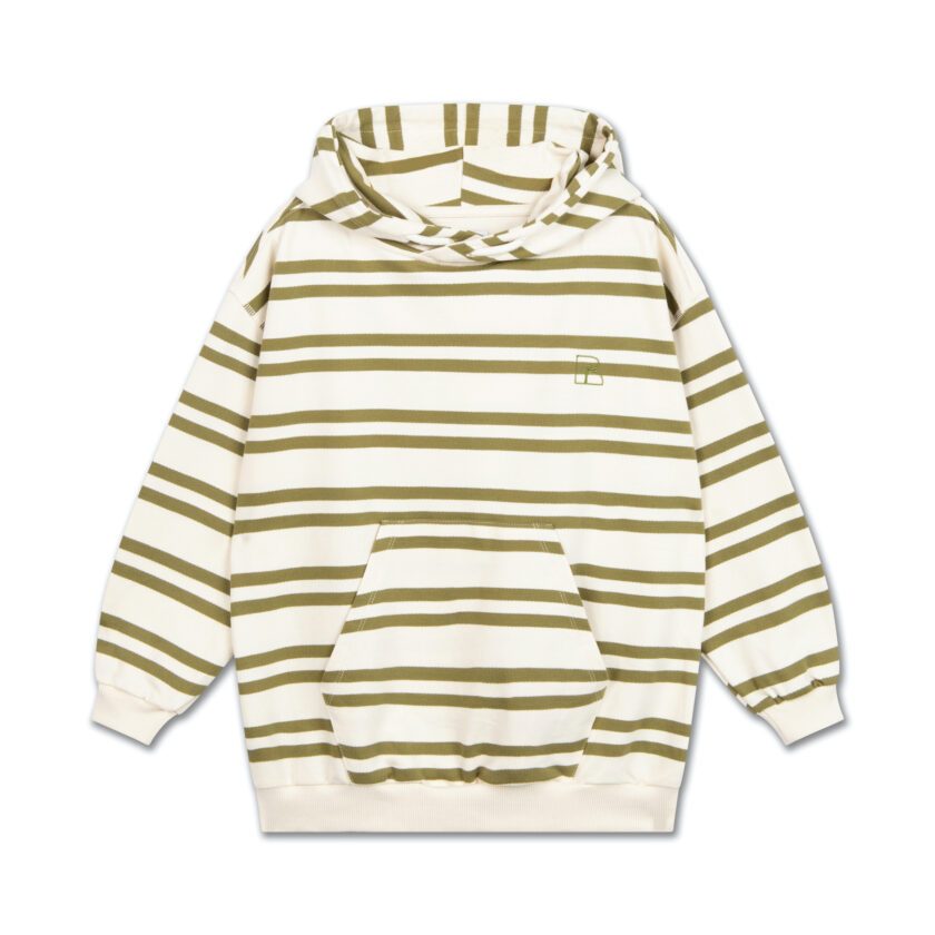 Hoodie Green Moss Stripe, Repose AMS