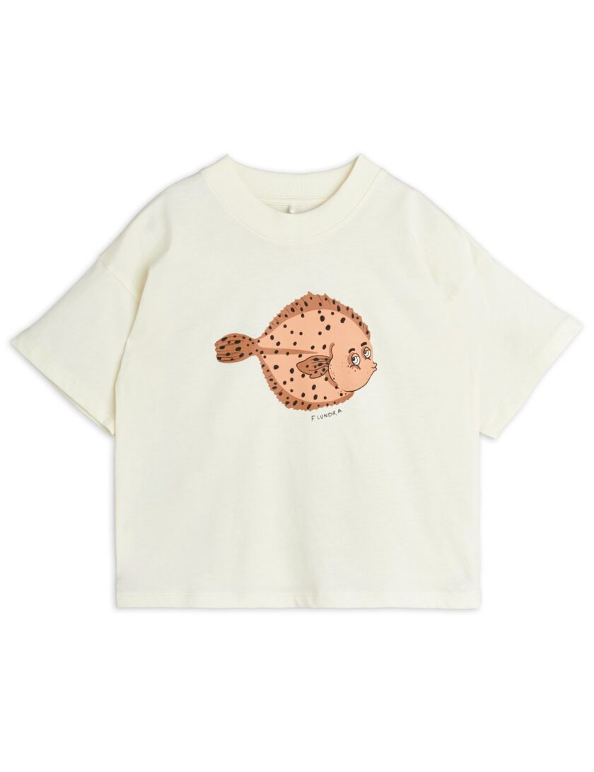 T-Shirt Flundra Offwhite, Mini Rodini