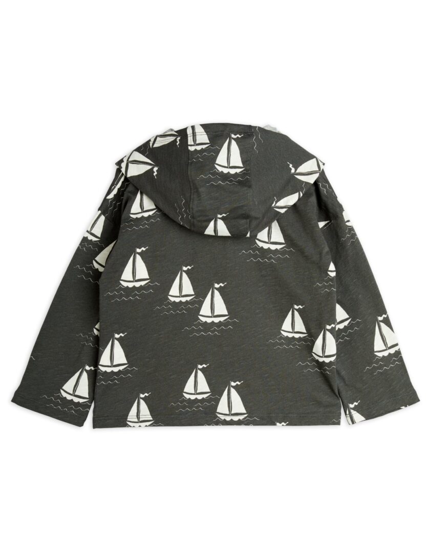 Hoodie Sailing Boats Grey, Mini Rodini – Bild 3