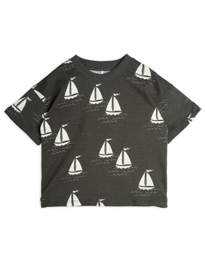 T-Shirt Sailing Boats Grey, Mini Rodini