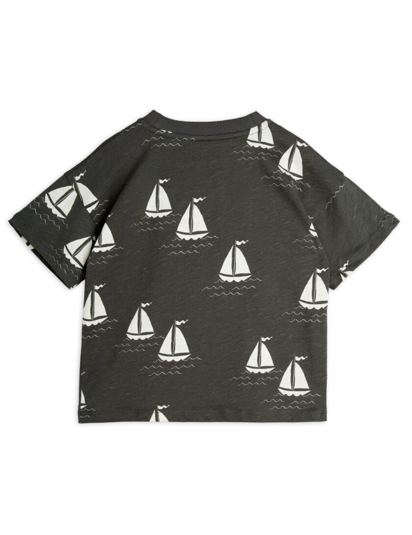 T-Shirt Sailing Boats Grey, Mini Rodini – Bild 2