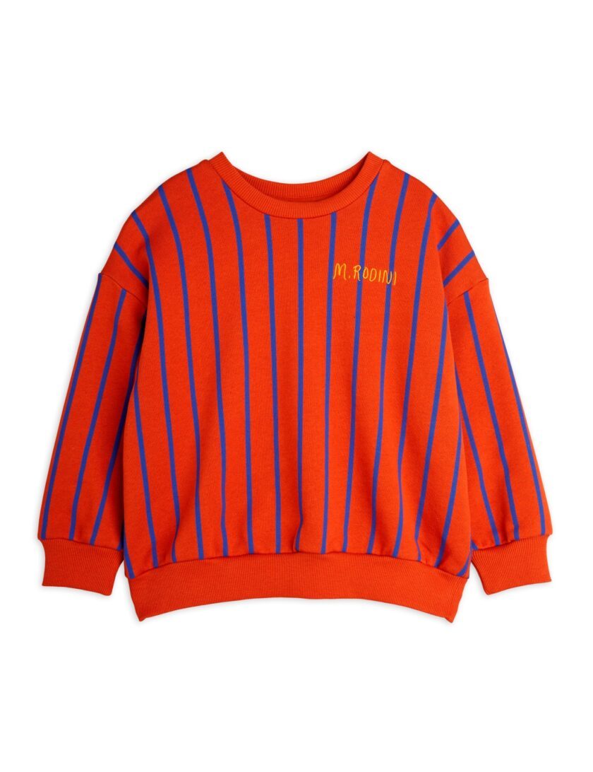 Sweater Vertical Stripe Red, Mini Rodini