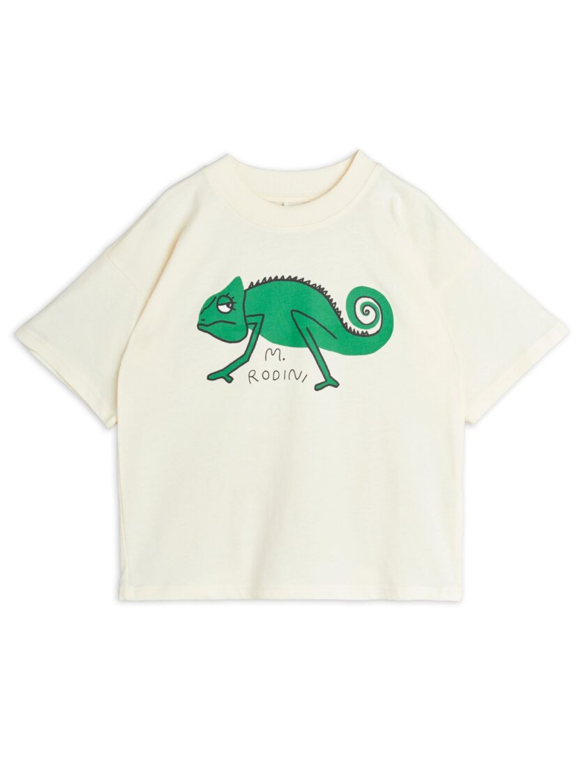 T-Shirt Lizard Offwhite, Mini Rodini