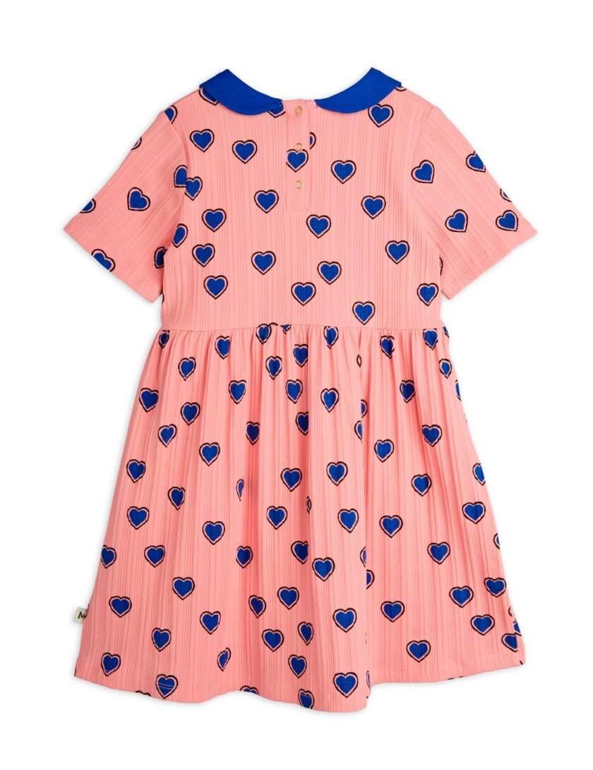 Kleid Outlined Hearts Pink, Mini Rodini – Bild 5