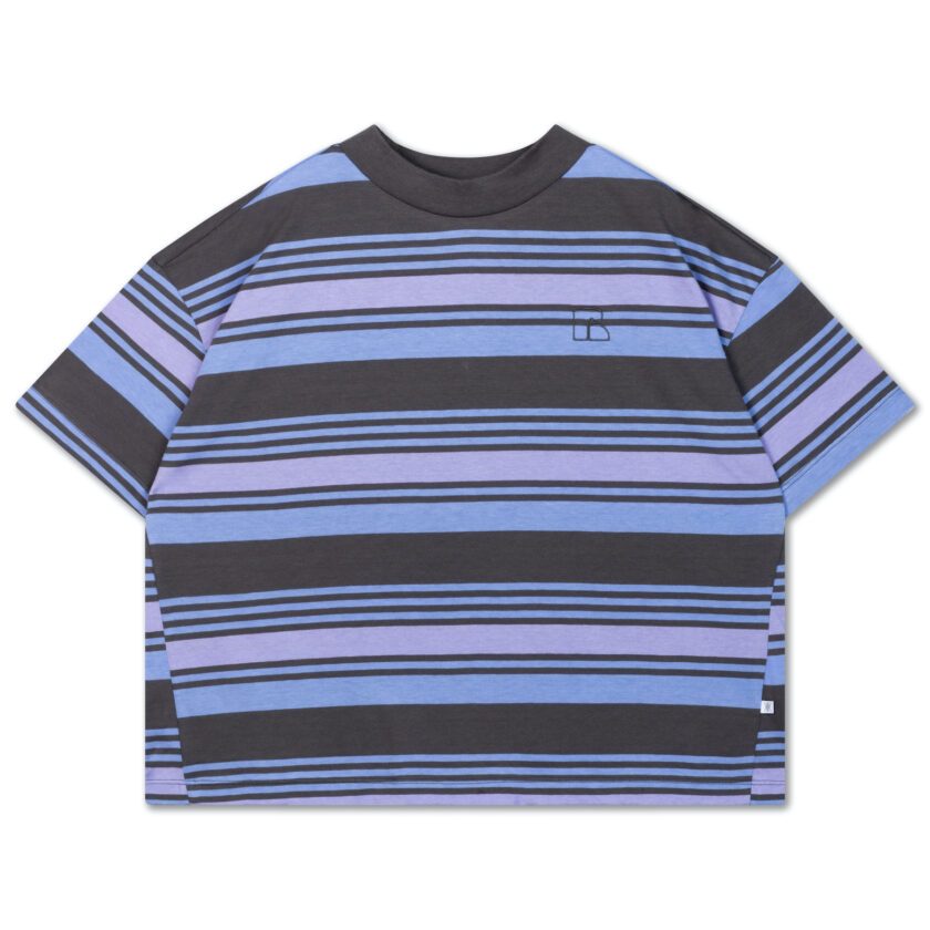 T-Shirt Boxy Multi Grey Purple Stripe, Repose AMS – Bild 2