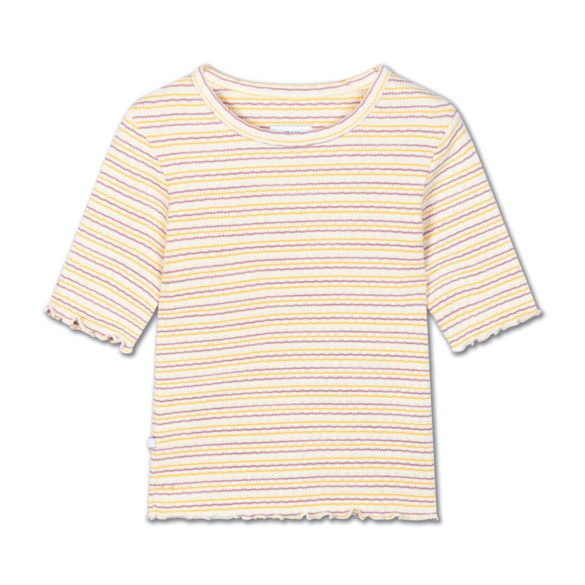 T-Shirt Slim Fine Buff Orchid Stripe, Repose AMS