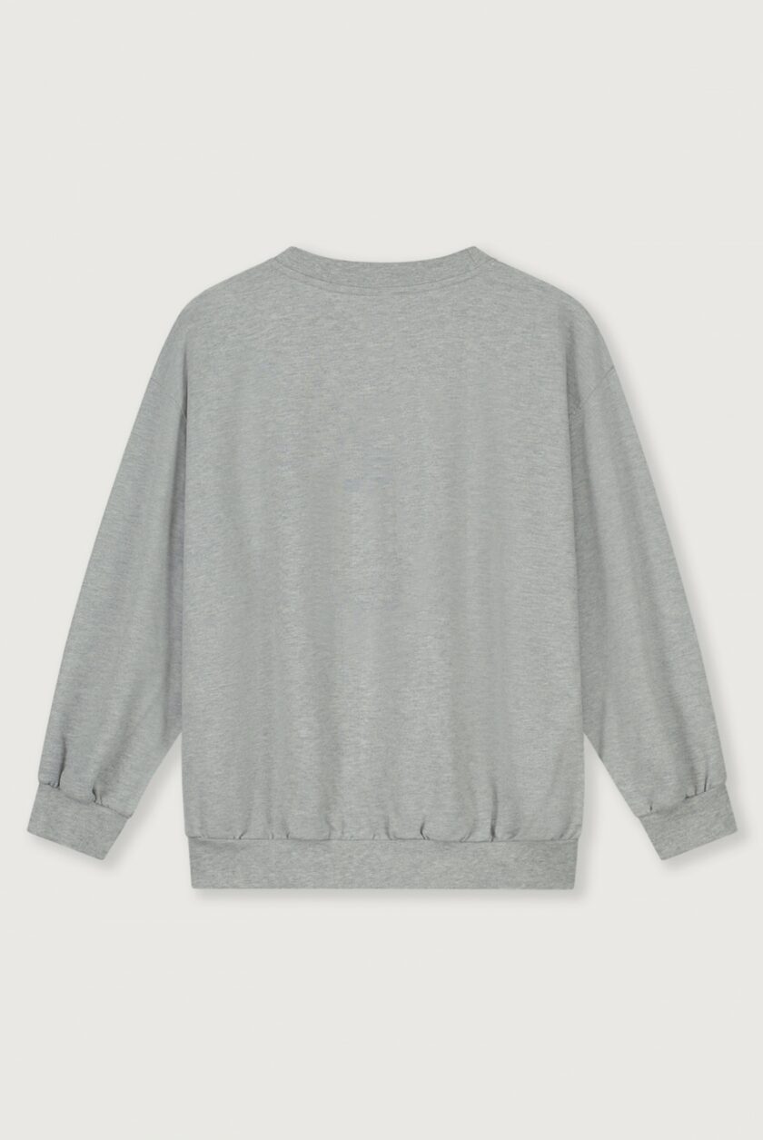 Sweater Dropped Shoulder Grey Melange, Gray Label – Bild 5