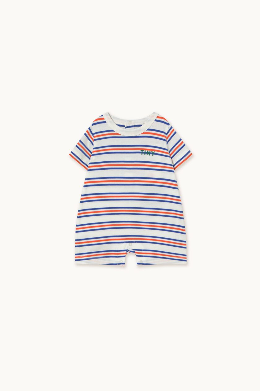 Sommerstrampler Stripes Off-White, Tinycottons