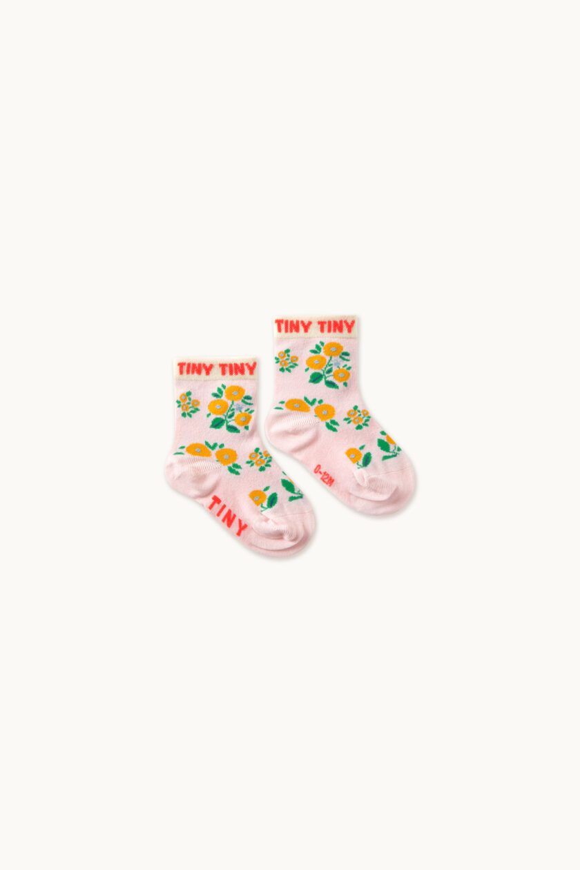 Babysocken Flowers Pastel Pink, Tinycottons – Bild 2