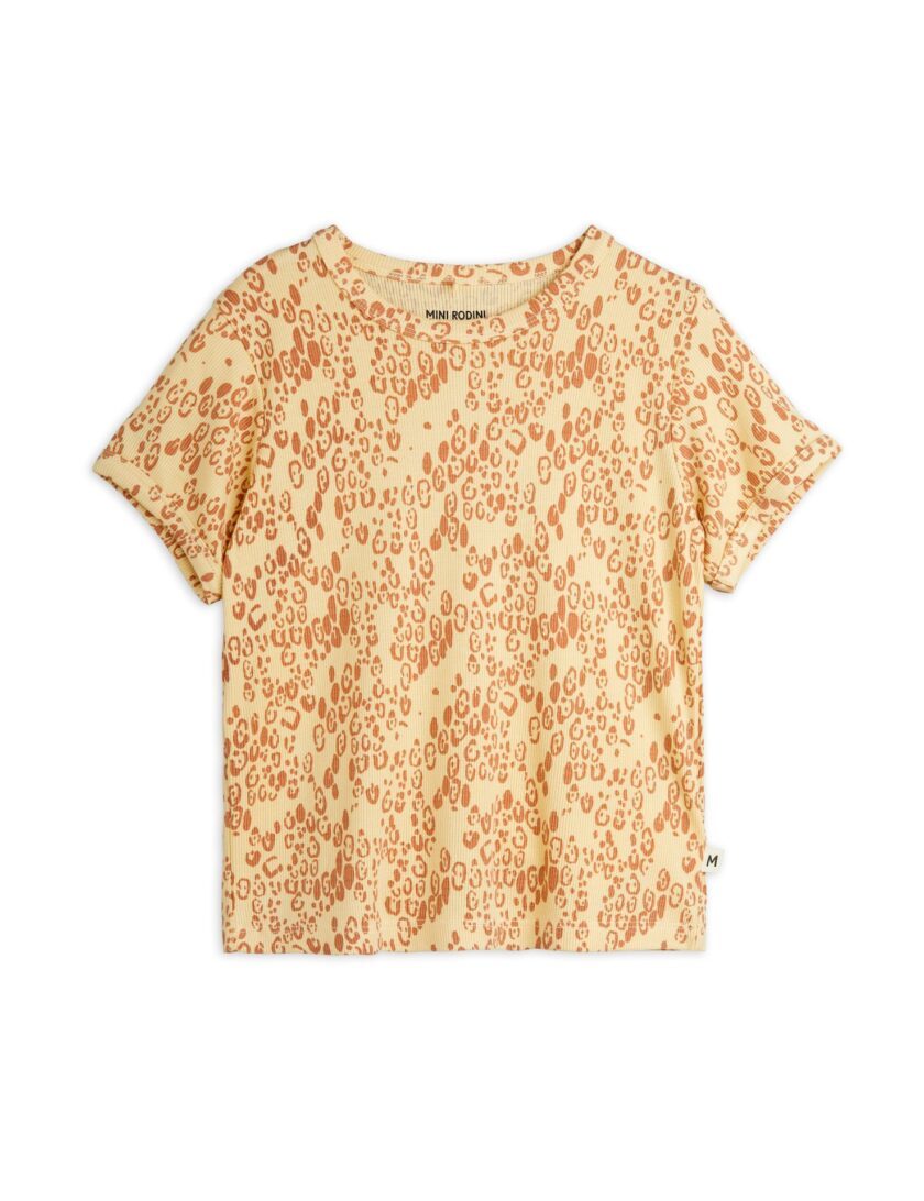 T-Shirt Mini Leopard AOP Beige, Mini Rodini – Bild 2