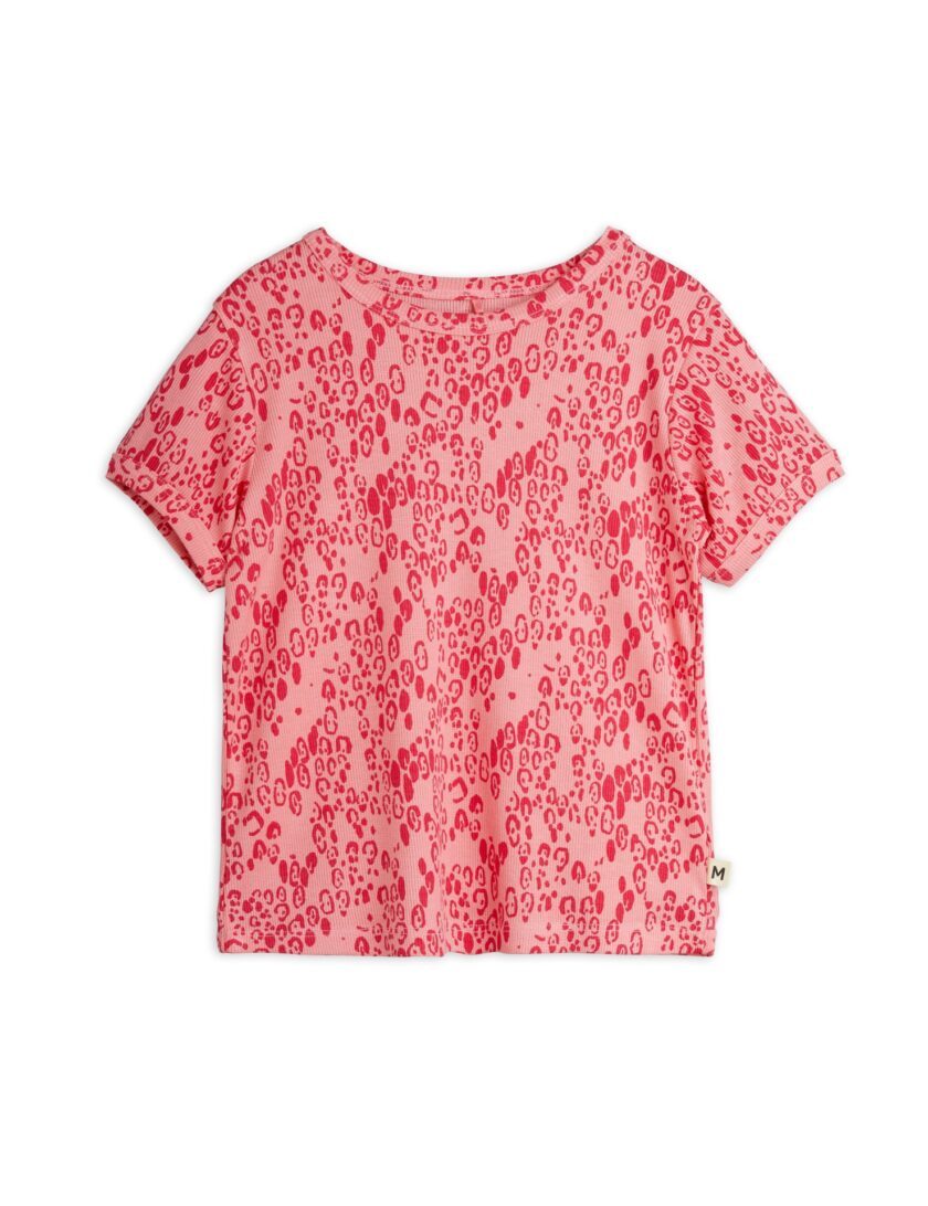 T-Shirt Mini Leopard AOP Pink, Mini Rodini