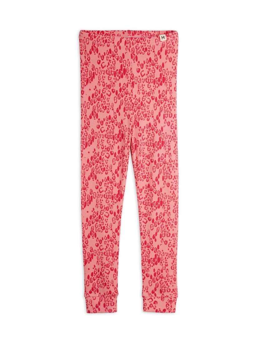 Leggings Mini Leopard AOP Pink, Mini Rodini