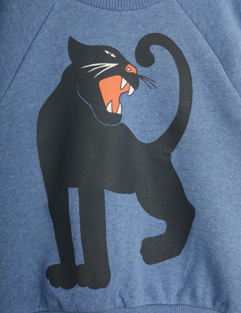 Sweater Panther Melange Blue, Mini Rodini – Bild 3