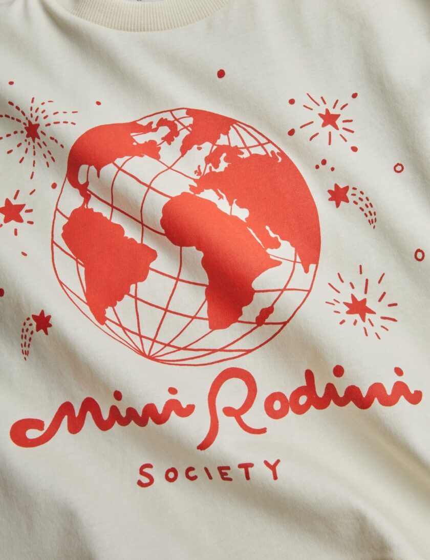 T-Shirt Mini Rodini Society Offwhite, Mini Rodini – Bild 3