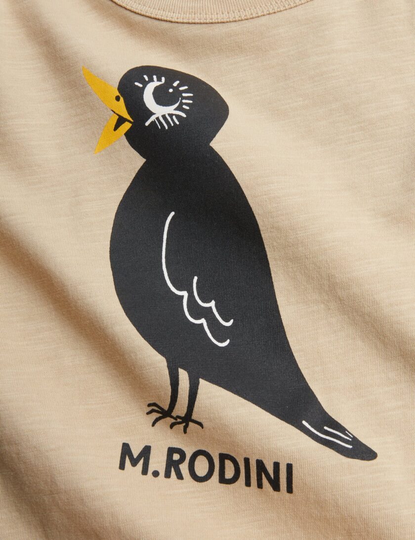 T-Shirt Blackbird Beige, Mini Rodini – Bild 2