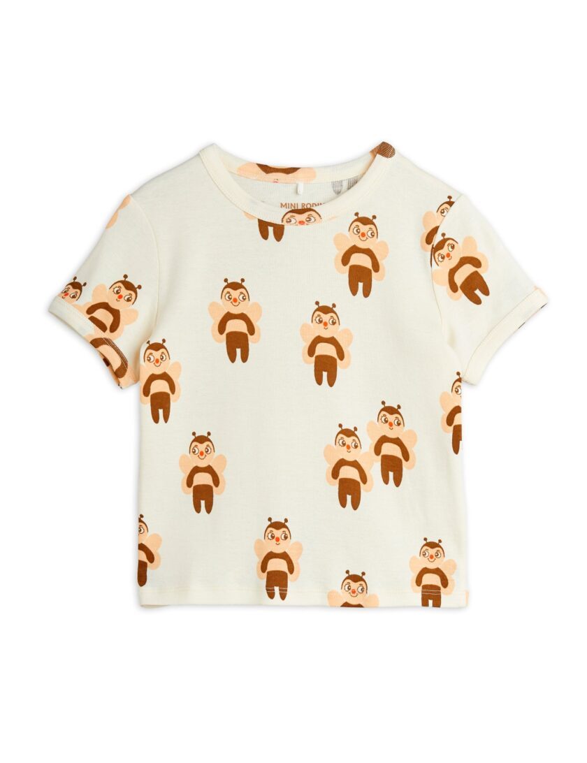 T-Shirt Bees AOP Offwhite, Mini Rodini