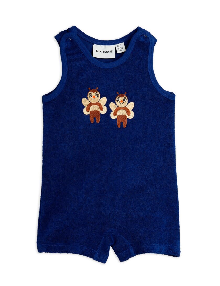Sommerstrampler Bees Blue, Mini Rodini