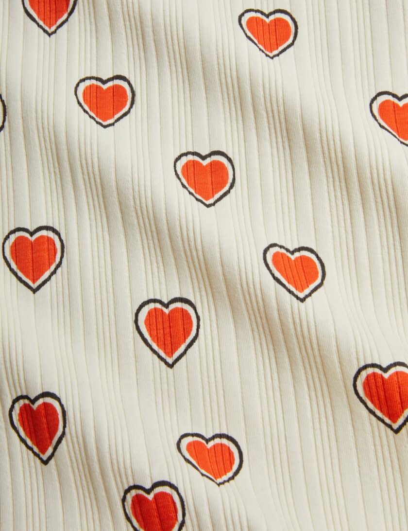 Kleid Outlined Hearts AOP Offwhite, Mini Rodini – Bild 3