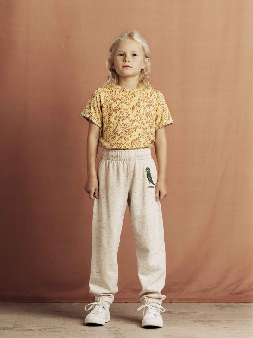 T-Shirt Mini Leopard AOP Beige, Mini Rodini